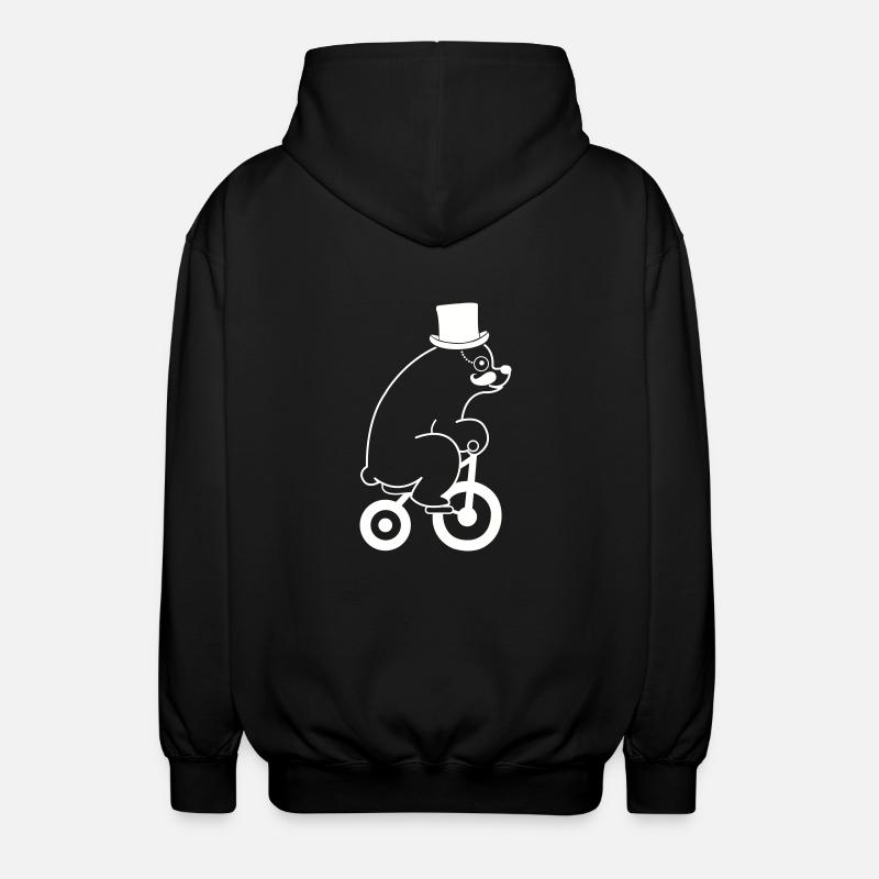 Ours blanc - Veste à capuche unisexe - noir