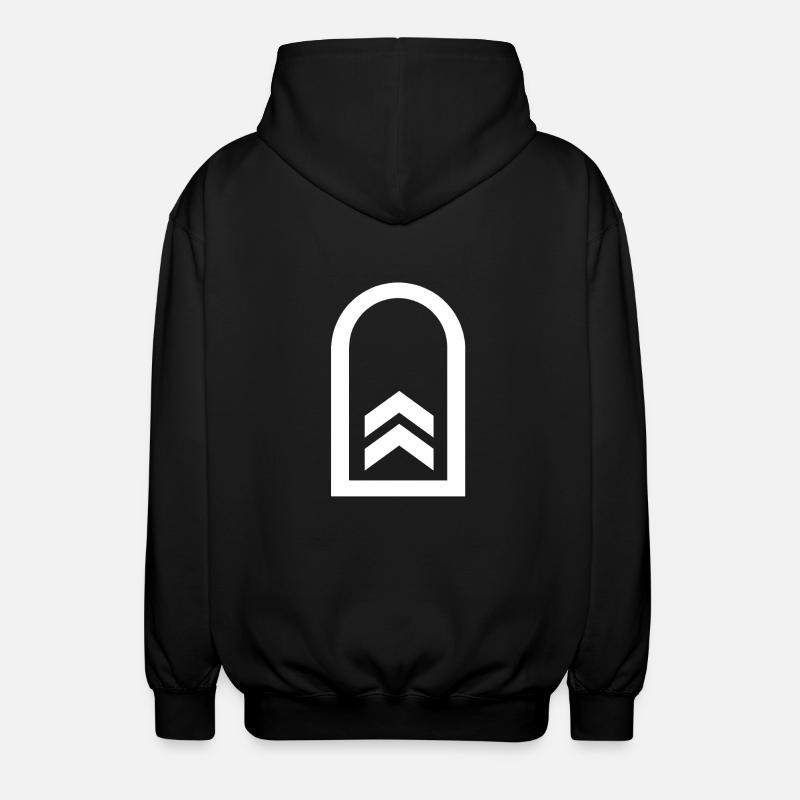 Master sergeant white - Unisex Hooded Jacket - black