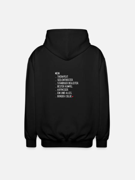 bordercollie - Unisex Kapuzenjacke - Schwarz