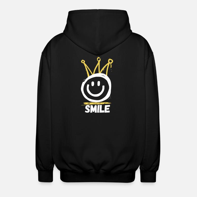 Smile Graffiti - Unisex Hooded Jacket - black