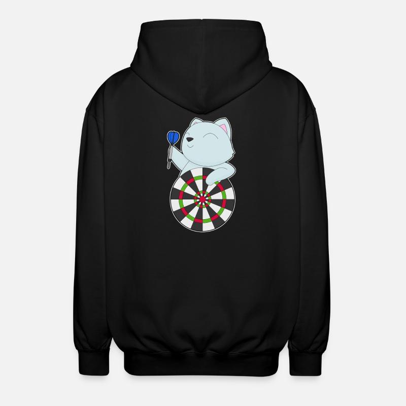 Cible de fléchettes pour chat - Veste à capuche unisexe - noir
