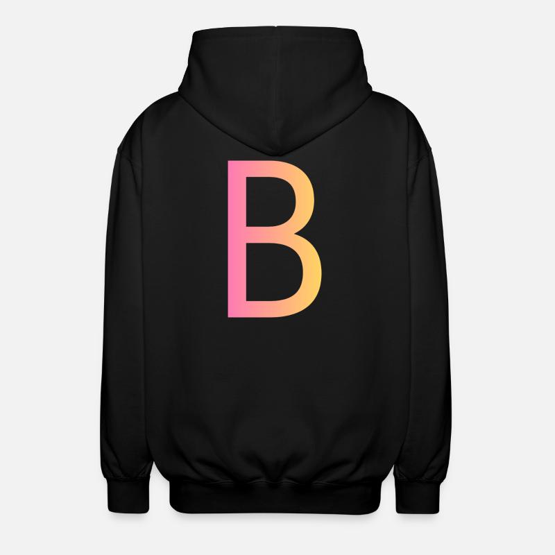 B - Unisex Kapuzenjacke - Schwarz