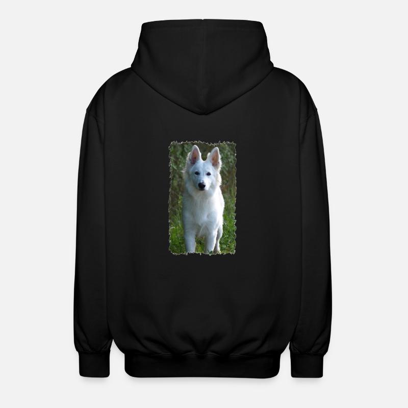 weißer Engel - Unisex Kapuzenjacke - Schwarz