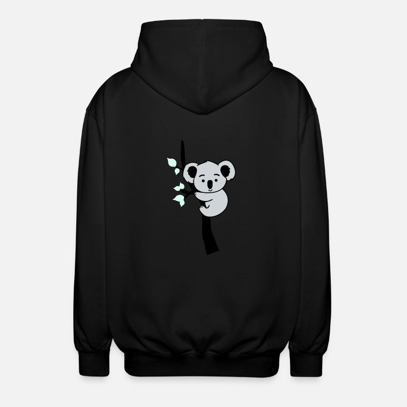 koalabär comic baum - Unisex Kapuzenjacke - Schwarz
