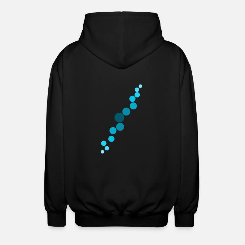 Bulles bleues - Veste à capuche unisexe - noir
