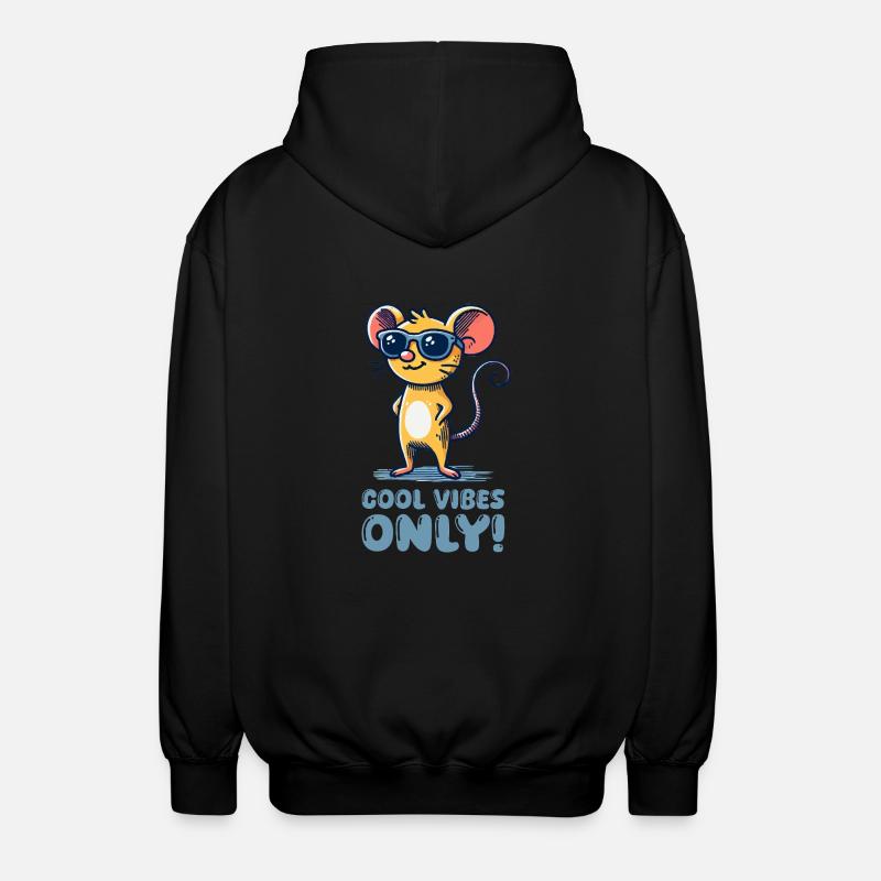 maus sonnenbrille cool - Unisex Kapuzenjacke - Schwarz