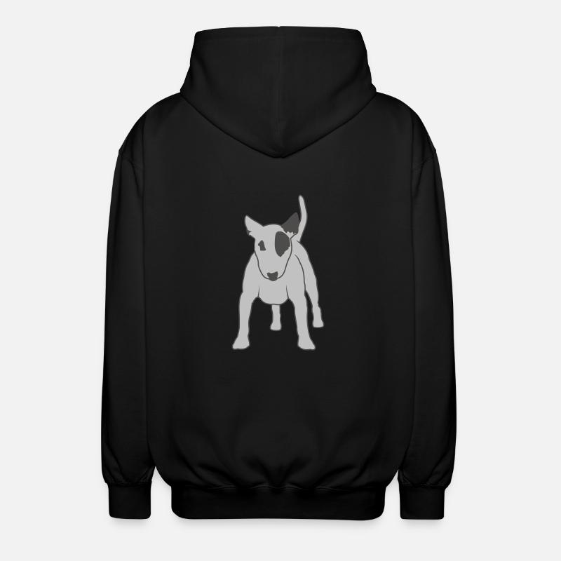 dogz_bullterrier_b_outlined - Veste à capuche unisexe - noir