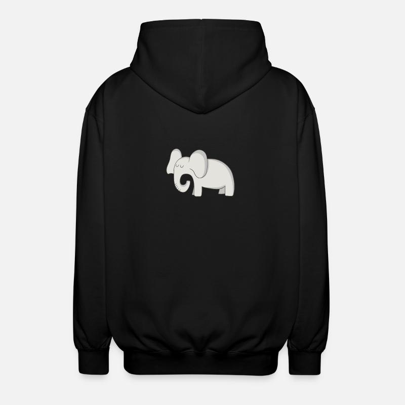Eléphant - Veste à capuche unisexe - noir