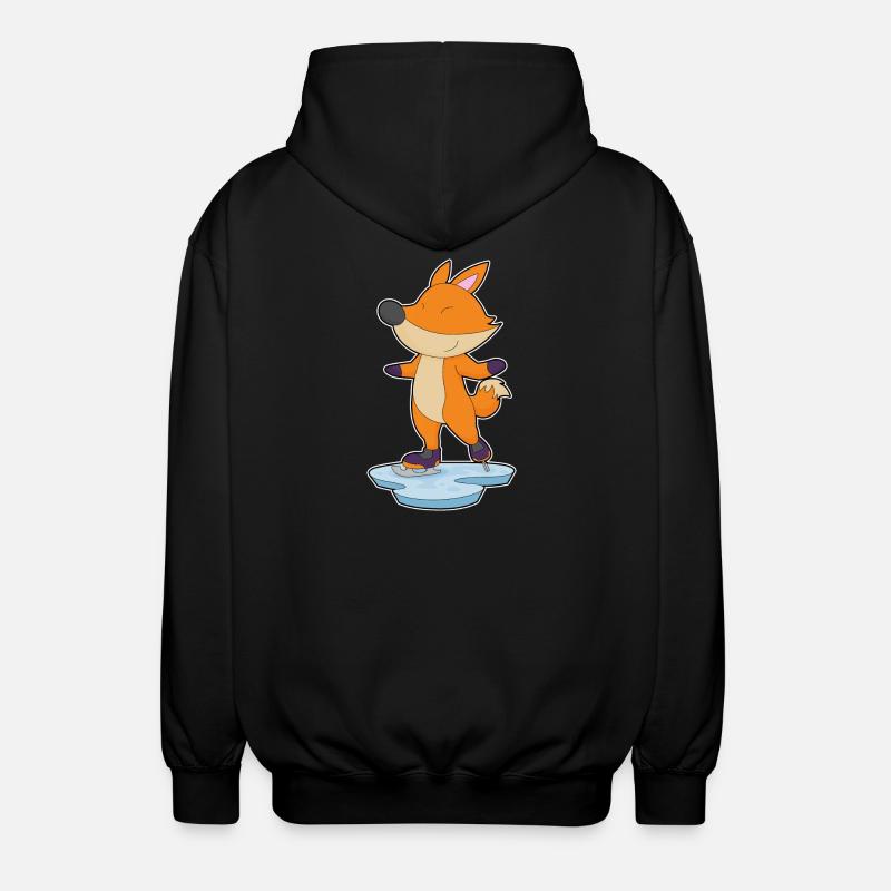 Fox patins à glace - Veste à capuche unisexe - noir