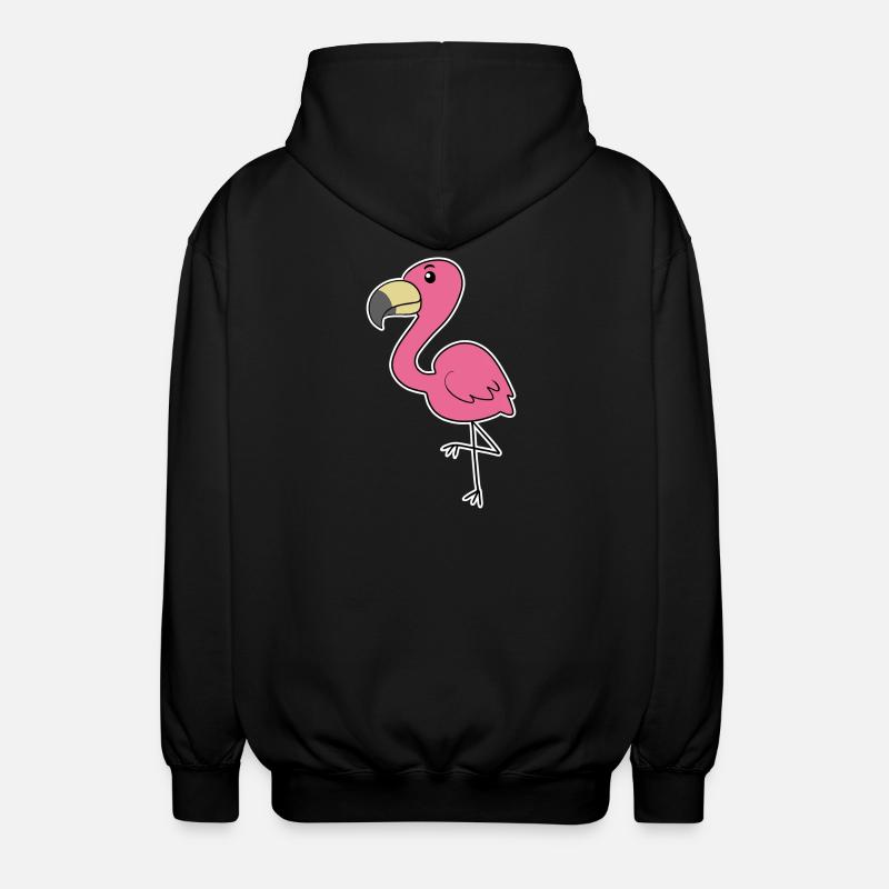 Flamant - Veste à capuche unisexe - noir
