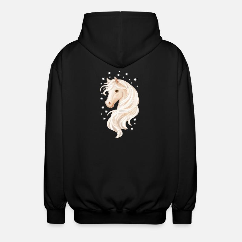 Cheval avec des étoiles - Veste à capuche unisexe - noir