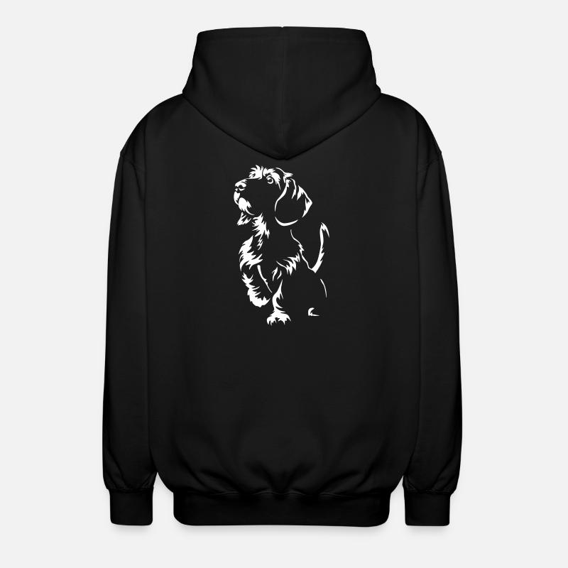 Dachshund "Black Edition" - Unisex Hooded Jacket - black