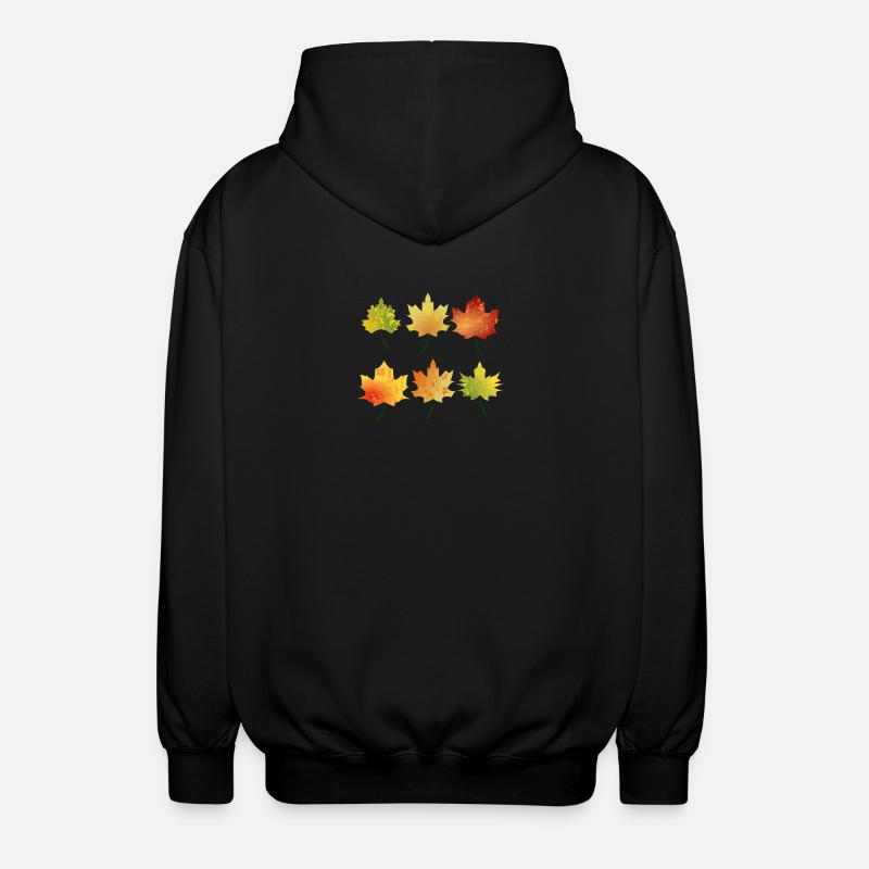 Herbst Blätter - Unisex Kapuzenjacke - Schwarz