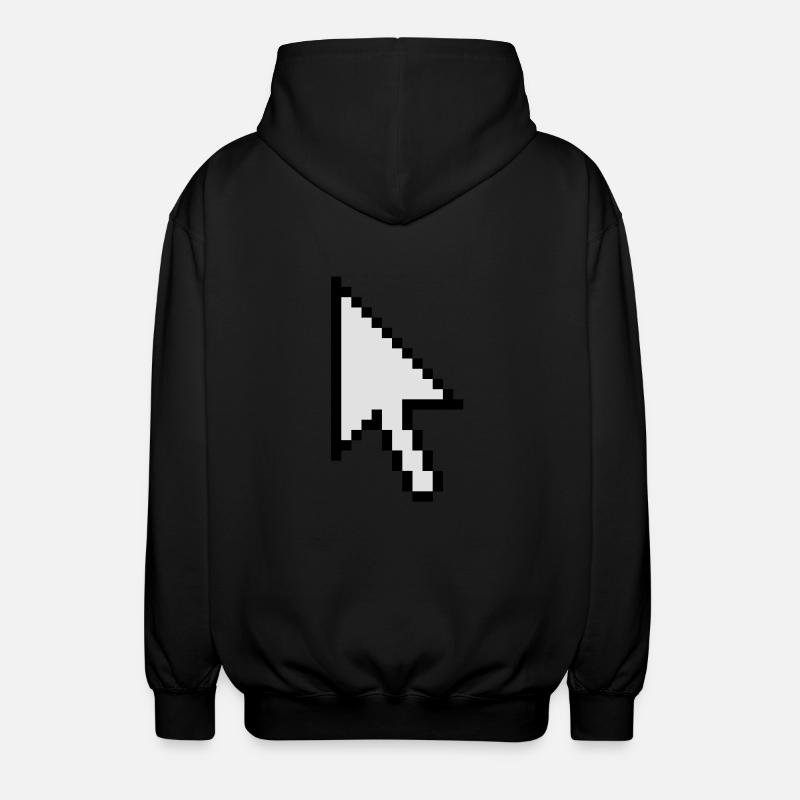 Mouse cursor - Unisex Hooded Jacket - black