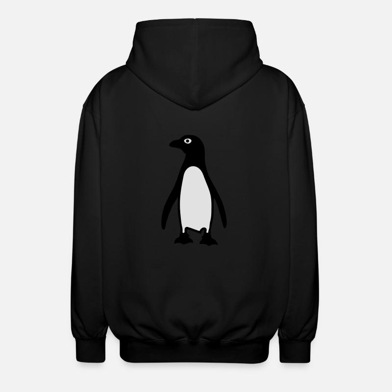 Pinguin - Unisex Kapuzenjacke - Schwarz
