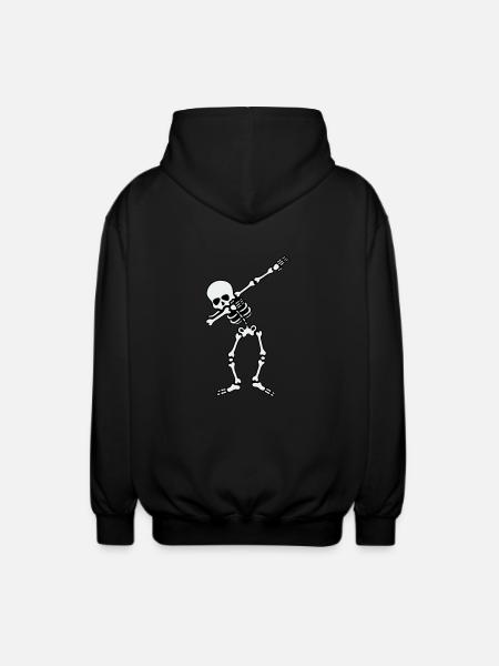 skull dabbing - Unisex Hooded Jacket - black
