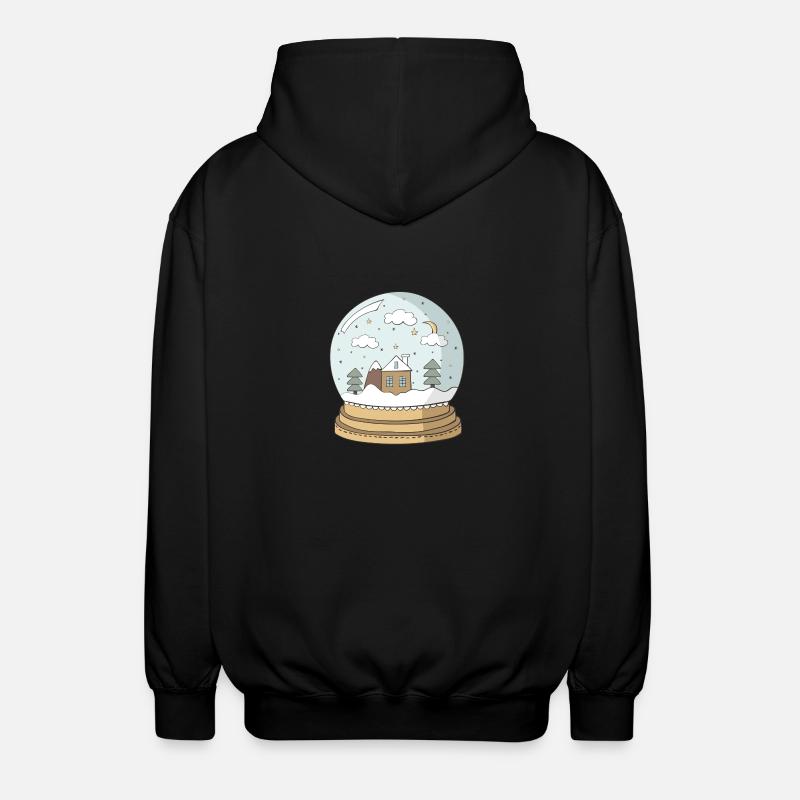 snow globe - Unisex Hooded Jacket - black