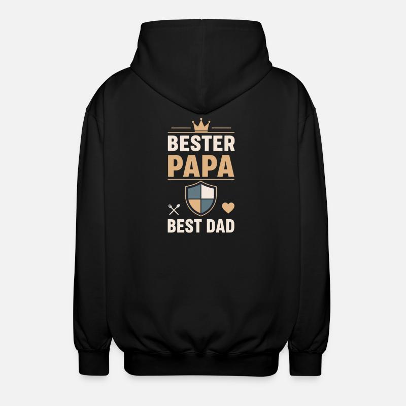 Bester Papa Schild Design - Unisex Kapuzenjacke - Schwarz