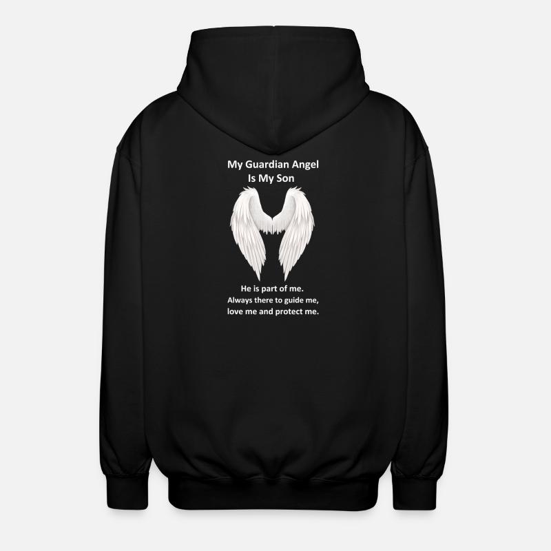 L’ange gardien est mon fils - Veste à capuche unisexe - noir
