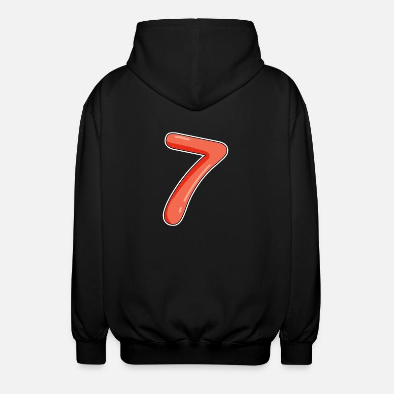 Sieben - Unisex Kapuzenjacke - Schwarz