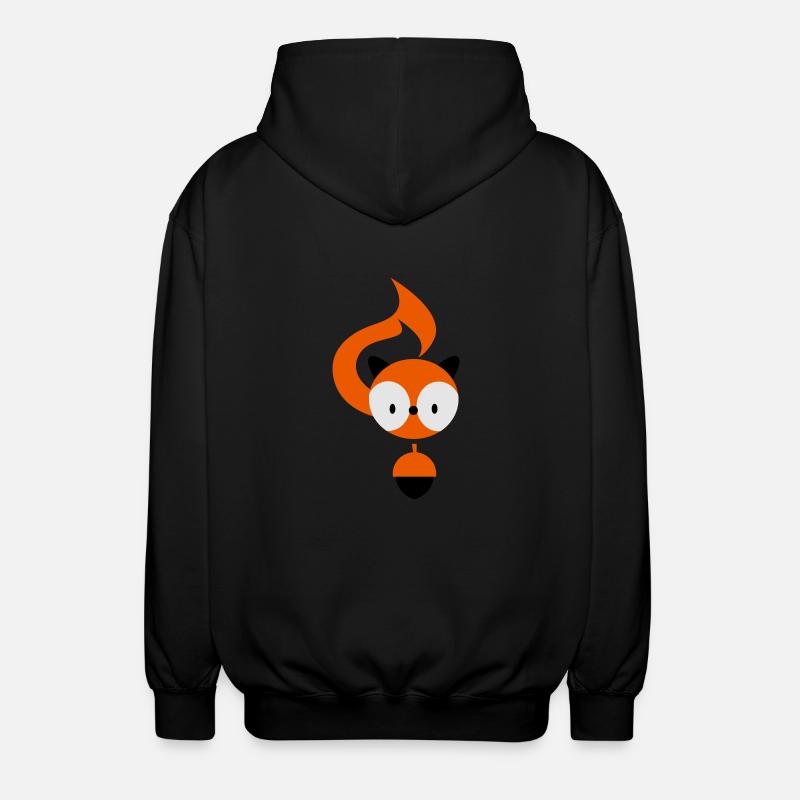 eichhoernchen_3f - Unisex Kapuzenjacke - Schwarz