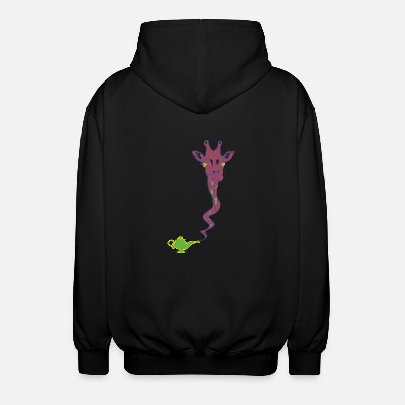 Wunderaffe - Wunderlampe mit Giraffe Geschenk - Unisex Kapuzenjacke - Schwarz