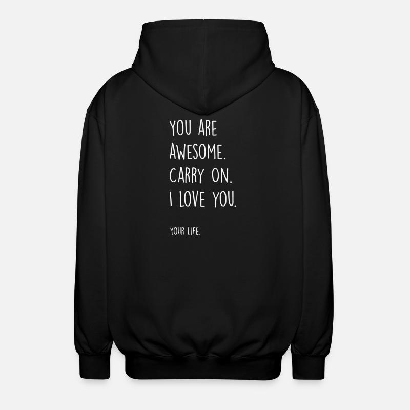 Awesome - Unisex Kapuzenjacke - Schwarz