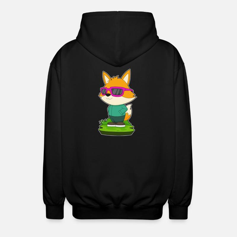 Fuchs Sonnenbrille - Unisex Kapuzenjacke - Schwarz