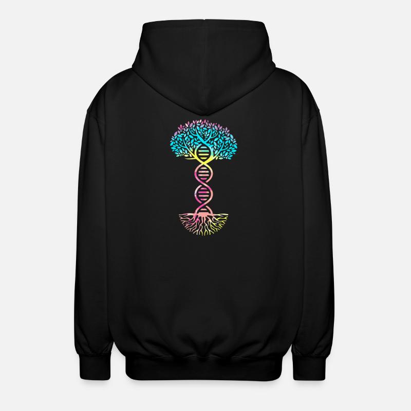 Structural formula molecule - Unisex Hooded Jacket - black