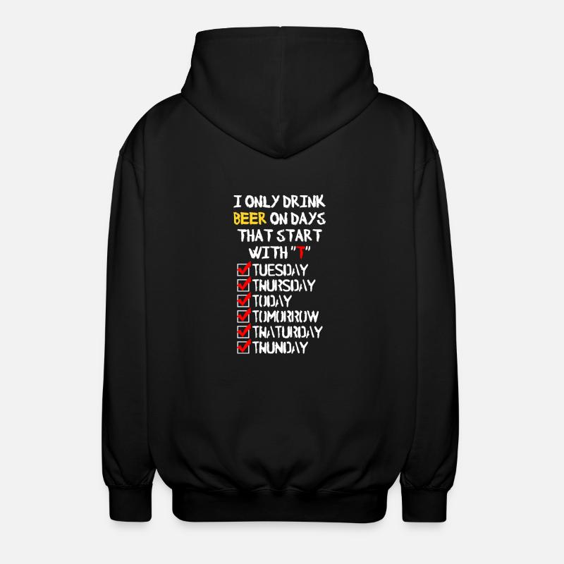 Beer everyday - Unisex Kapuzenjacke - Schwarz