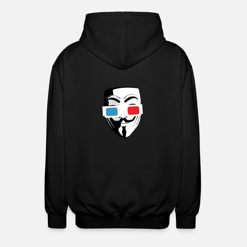 Masque cinéma lunette 3D - Veste à capuche unisexe - noir