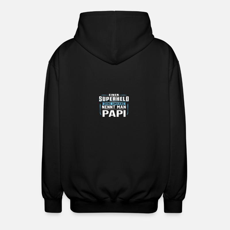 PAPI Superheld - Unisex Kapuzenjacke - Schwarz
