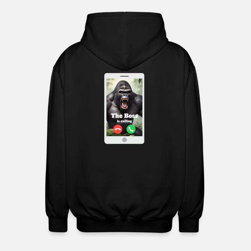 Dein Chef ruft dich an! - Unisex Kapuzenjacke - Schwarz