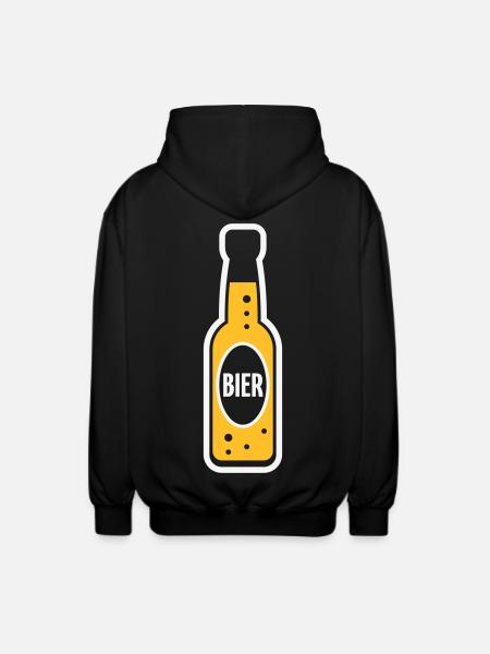 Bierflasche (Bier / Bierchen / NEG 2C) - Unisex Kapuzenjacke - Schwarz