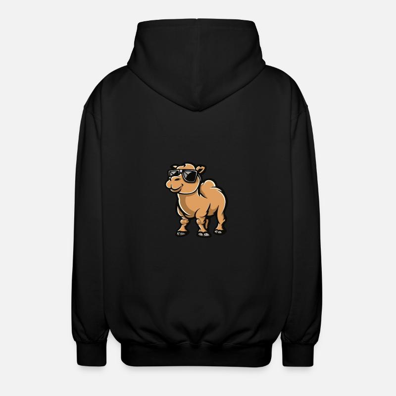 Kamel Cool Tier - Unisex Kapuzenjacke - Schwarz