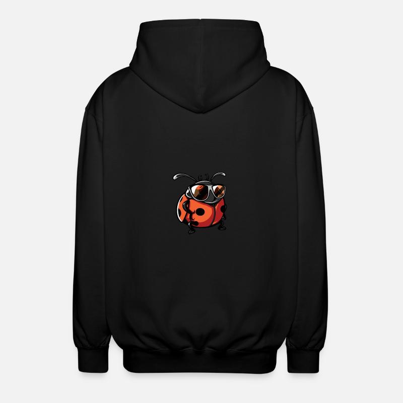 Marienkäfer Cool Tier - Unisex Kapuzenjacke - Schwarz