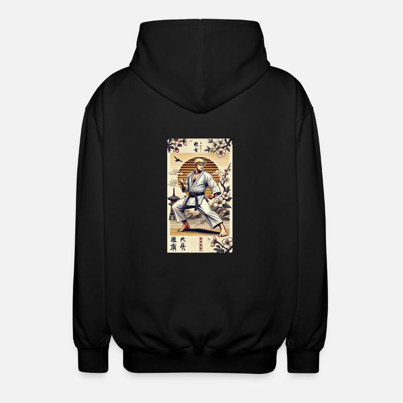 Karaté MAÎTRE - Veste à capuche unisexe - noir