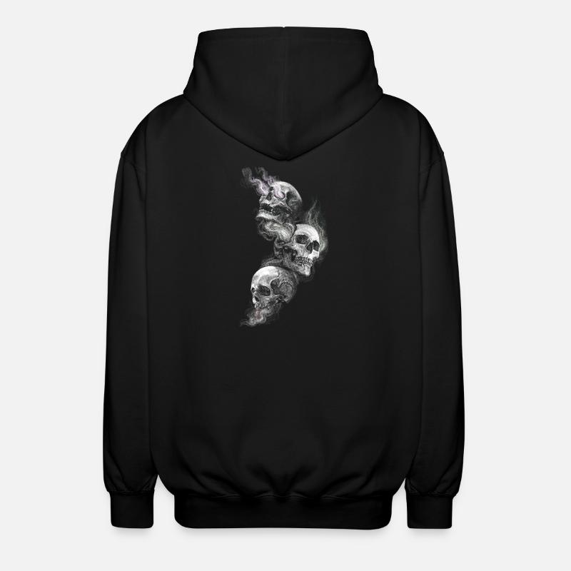 Schädel - Unisex Kapuzenjacke - Schwarz