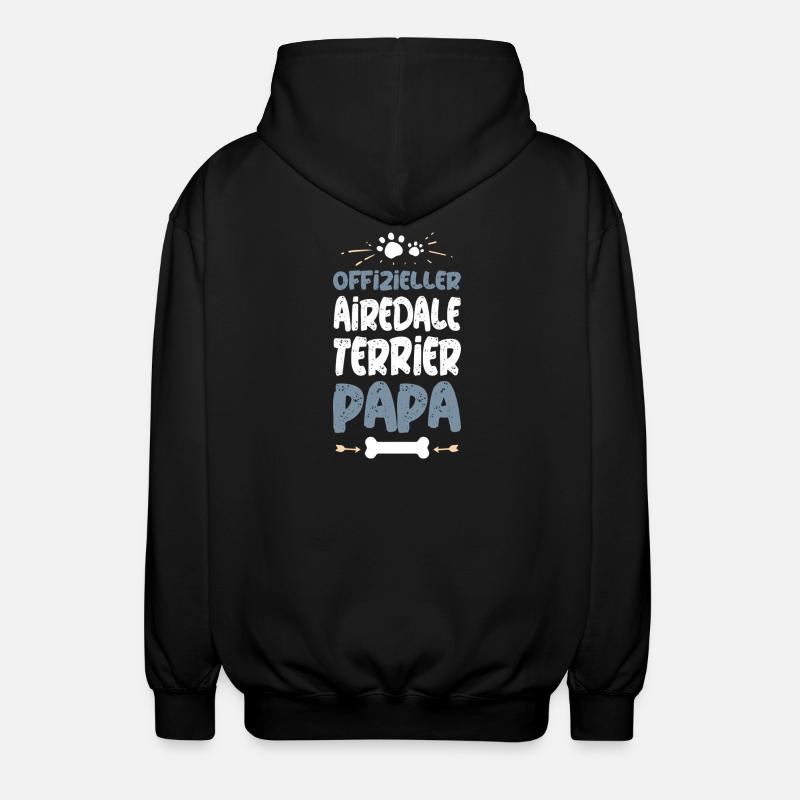 Offizieller Airedale Terrier Papa - Unisex Kapuzenjacke - Schwarz