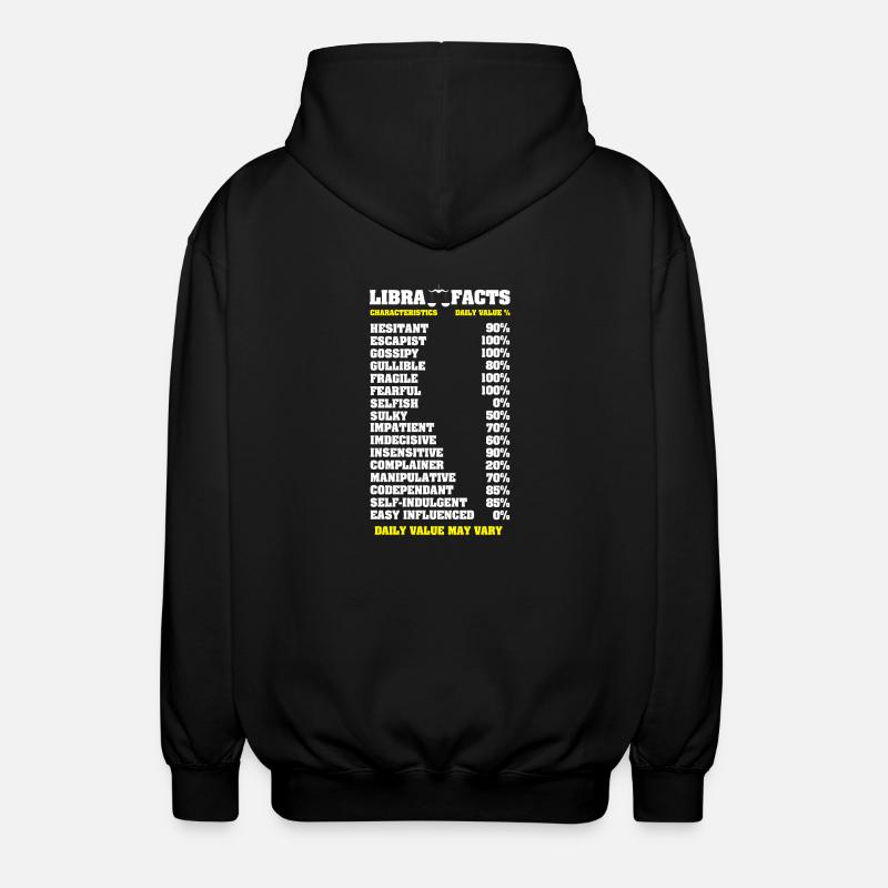 Sternzeichen Waage - Unisex Kapuzenjacke - Schwarz