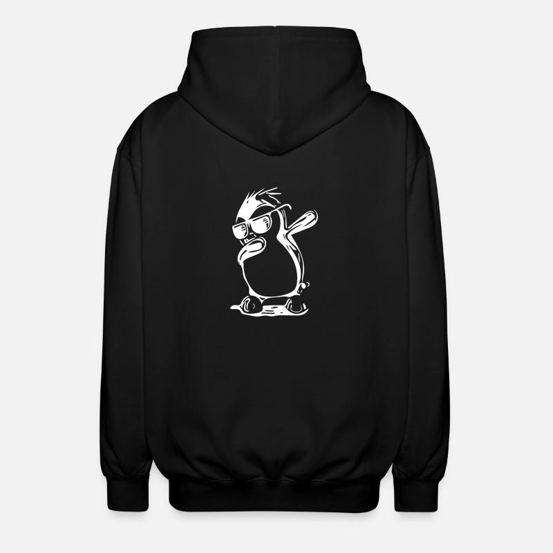Cute Dabbing Penguin - Unisex Kapuzenjacke - Schwarz