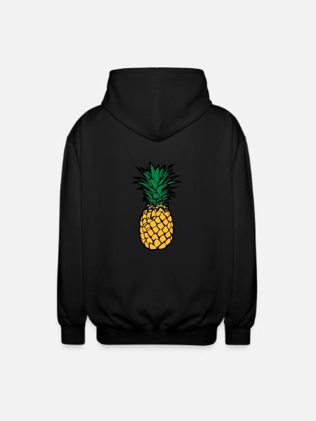 Ananas - Unisex Kapuzenjacke - Schwarz