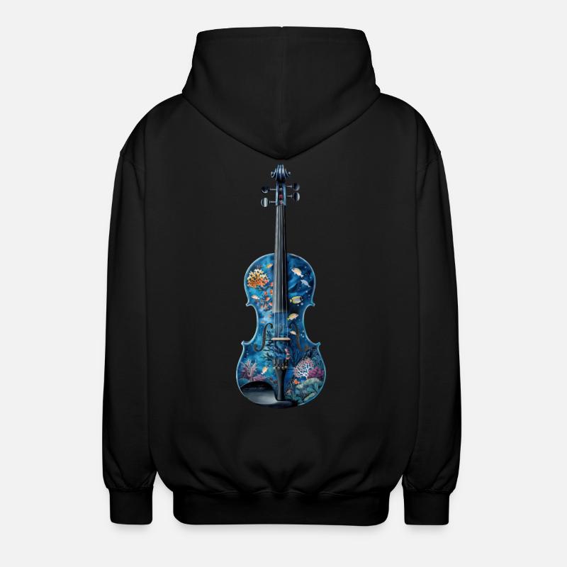 Violon Poisson - Veste à capuche unisexe - noir
