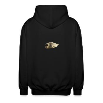 Puppy - Unisex Hooded Jacket - black - Back - AI Model Male 185 light (185cm)