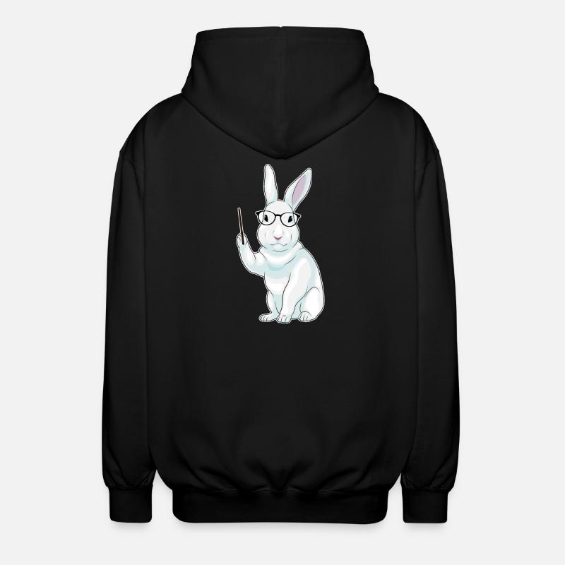 Hase Lehrer Pointer - Unisex Kapuzenjacke - Schwarz