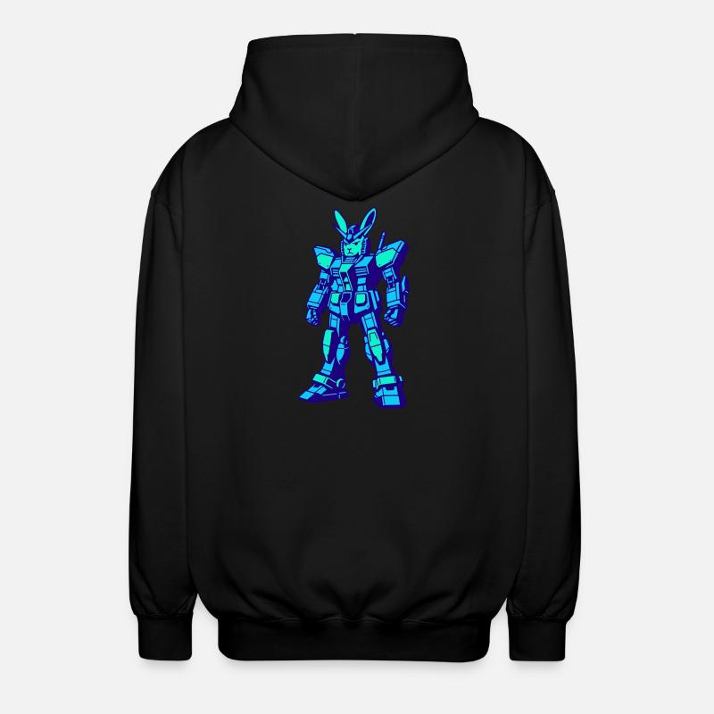 Mecha Rabbit III - Unisex Kapuzenjacke - Schwarz