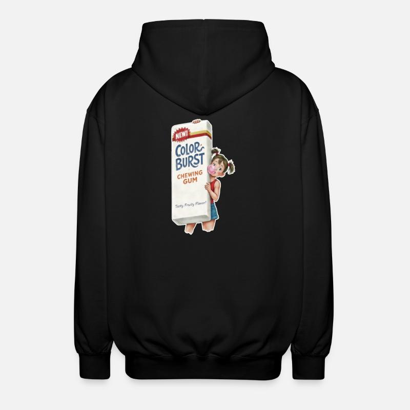  Retro Kaugummi - Unisex Kapuzenjacke - Schwarz