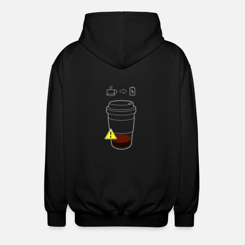 Warning Coffee Low - Veste à capuche unisexe - noir