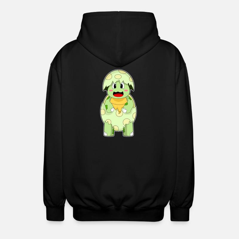 Turtle Eggshell - Unisex Hooded Jacket - black