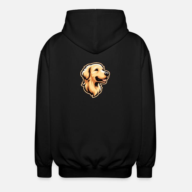 Bande dessinée Golden Retriever - Veste à capuche unisexe - noir